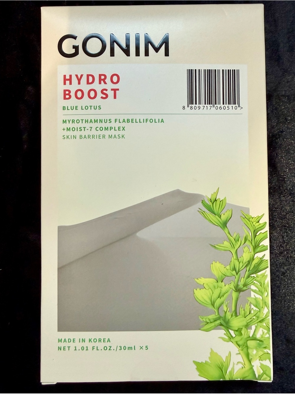 Gonim Hydro Boost Blue Lotus Skin Barrier Mask - Hydrating Sheet Mask (5 Pack)